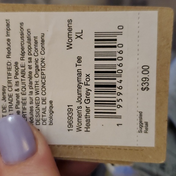 PRANA Gray Fox Women's T-shirt Size XL - Picture 3 of 4